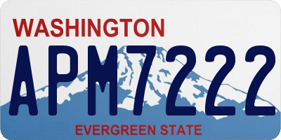 WA license plate APM7222