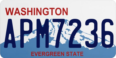 WA license plate APM7236