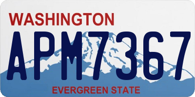 WA license plate APM7367