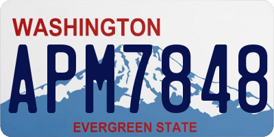 WA license plate APM7848