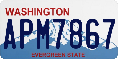 WA license plate APM7867