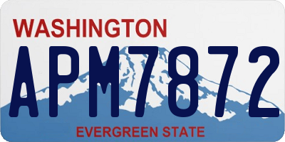 WA license plate APM7872