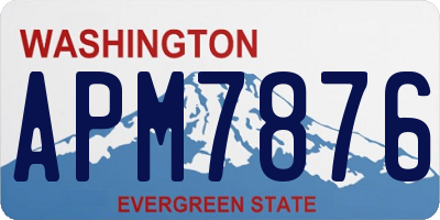 WA license plate APM7876