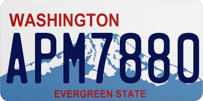 WA license plate APM7880