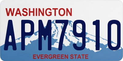 WA license plate APM7910
