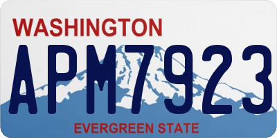 WA license plate APM7923