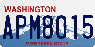 WA license plate APM8015