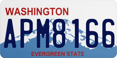 WA license plate APM8166