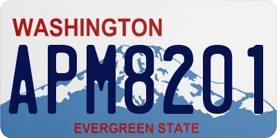 WA license plate APM8201