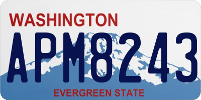 WA license plate APM8243