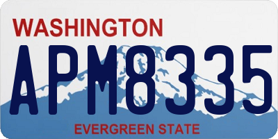 WA license plate APM8335