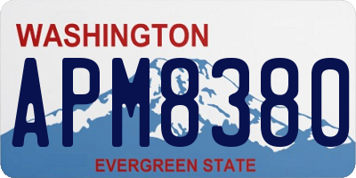 WA license plate APM8380