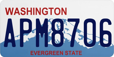 WA license plate APM8706