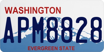 WA license plate APM8828