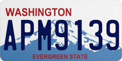 WA license plate APM9139