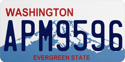 WA license plate APM9596