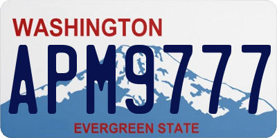 WA license plate APM9777