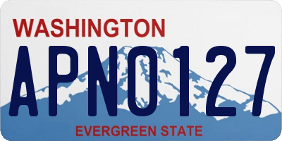 WA license plate APN0127