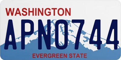 WA license plate APN0744