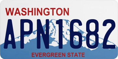 WA license plate APN1682