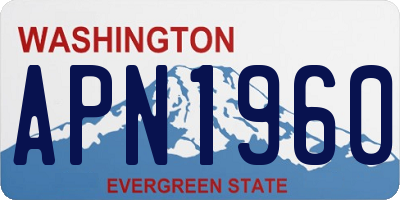 WA license plate APN1960