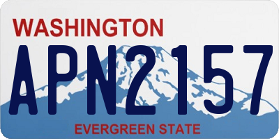 WA license plate APN2157