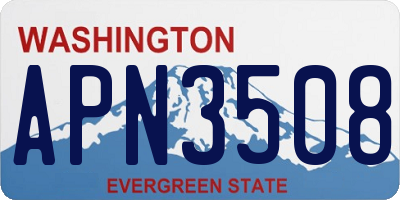 WA license plate APN3508