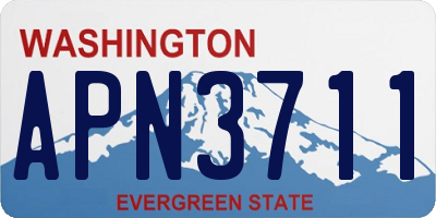 WA license plate APN3711