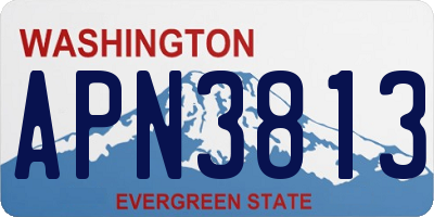 WA license plate APN3813