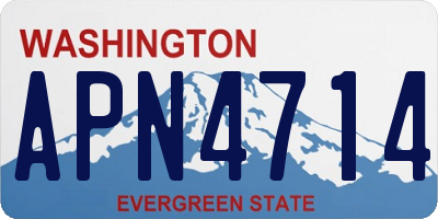 WA license plate APN4714