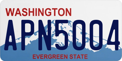 WA license plate APN5004
