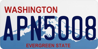 WA license plate APN5008