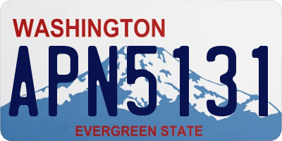WA license plate APN5131