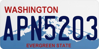 WA license plate APN5203