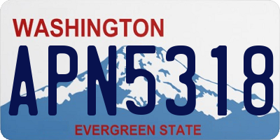 WA license plate APN5318