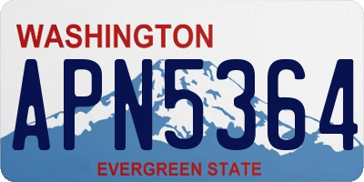 WA license plate APN5364