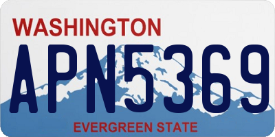 WA license plate APN5369