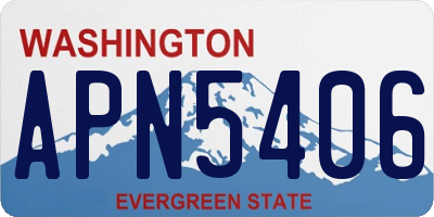 WA license plate APN5406