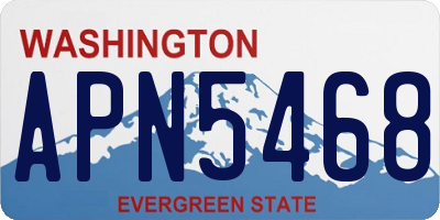 WA license plate APN5468