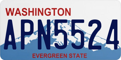 WA license plate APN5524