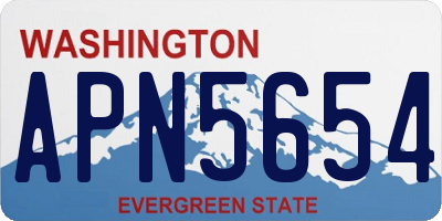 WA license plate APN5654
