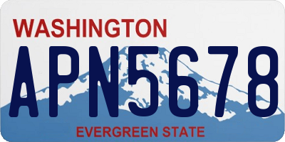 WA license plate APN5678