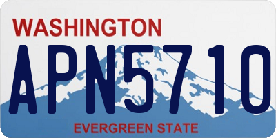 WA license plate APN5710