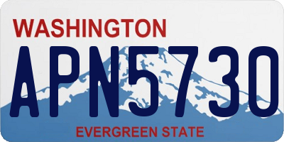 WA license plate APN5730