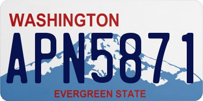 WA license plate APN5871