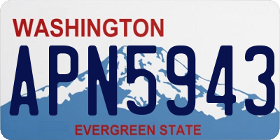 WA license plate APN5943