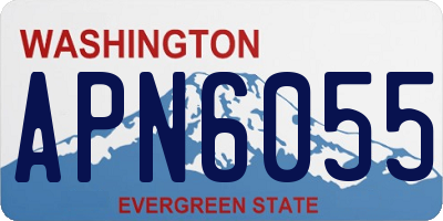 WA license plate APN6055