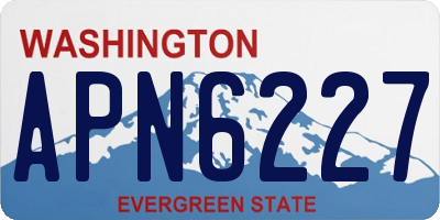 WA license plate APN6227