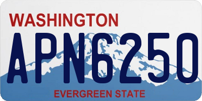 WA license plate APN6250