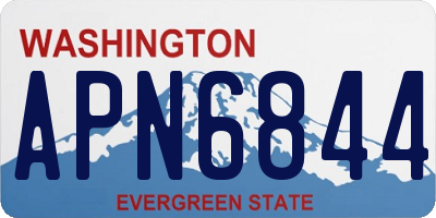 WA license plate APN6844